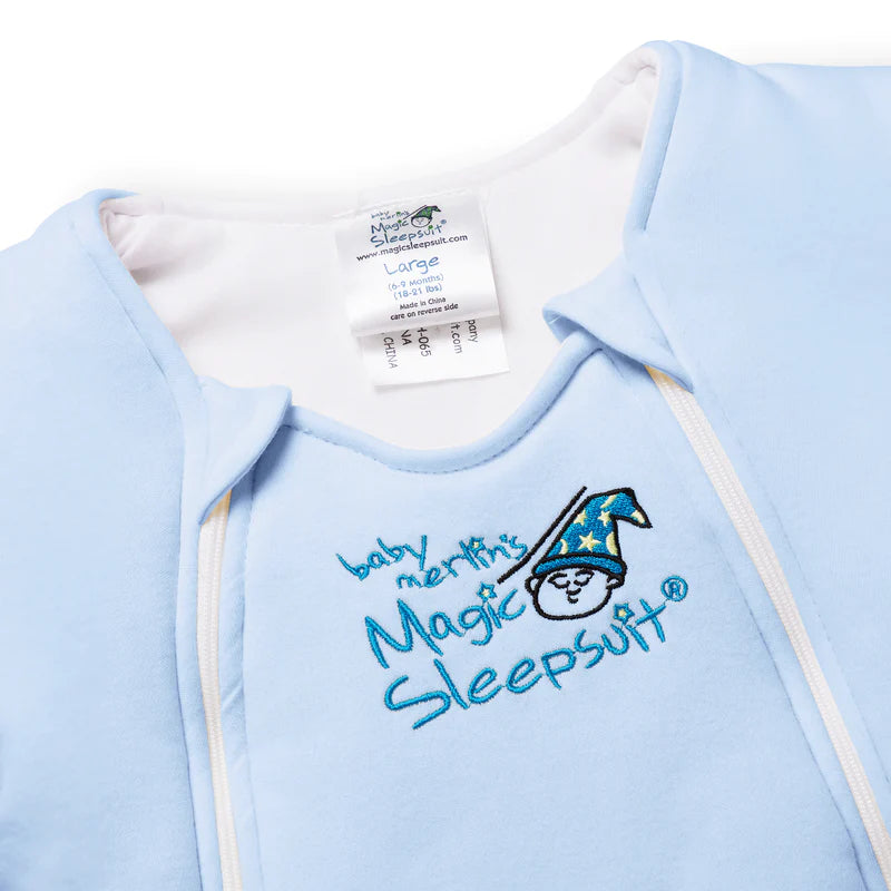 Baby Merlin's Magic Sleepsuit - Blue Cotton