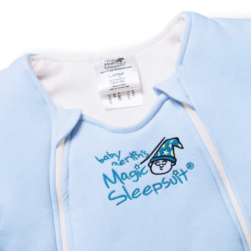 Baby Merlin s Magic Sleepsuit Blue Cotton