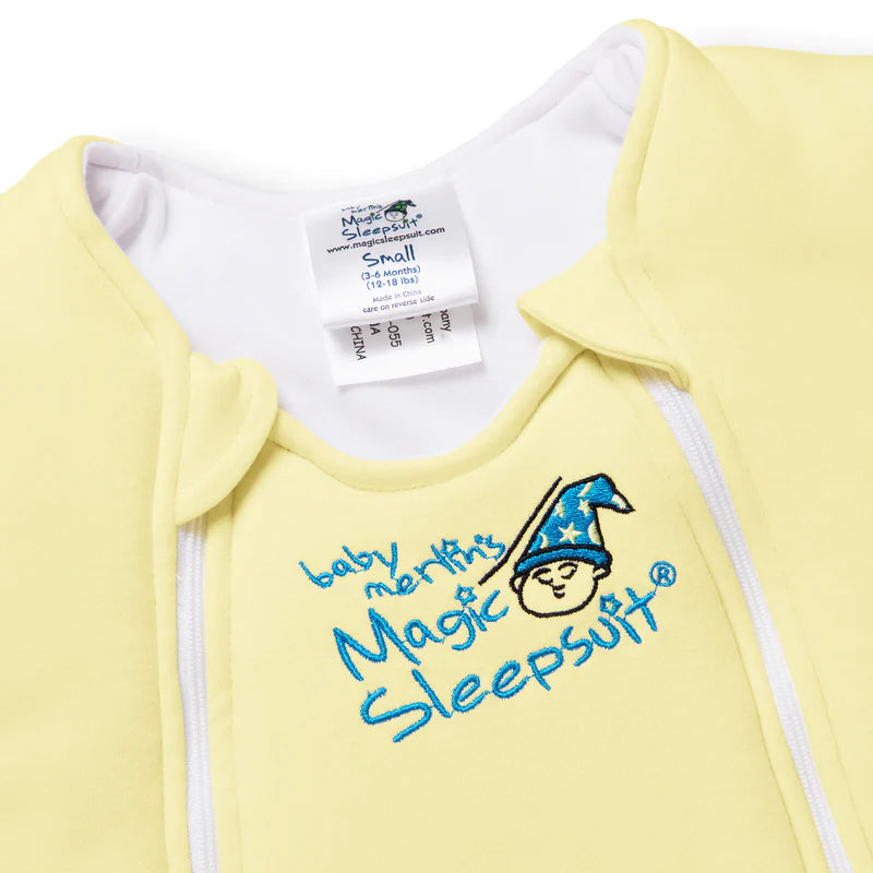 Baby Merlin's Magic Sleepsuit - Yellow Cotton